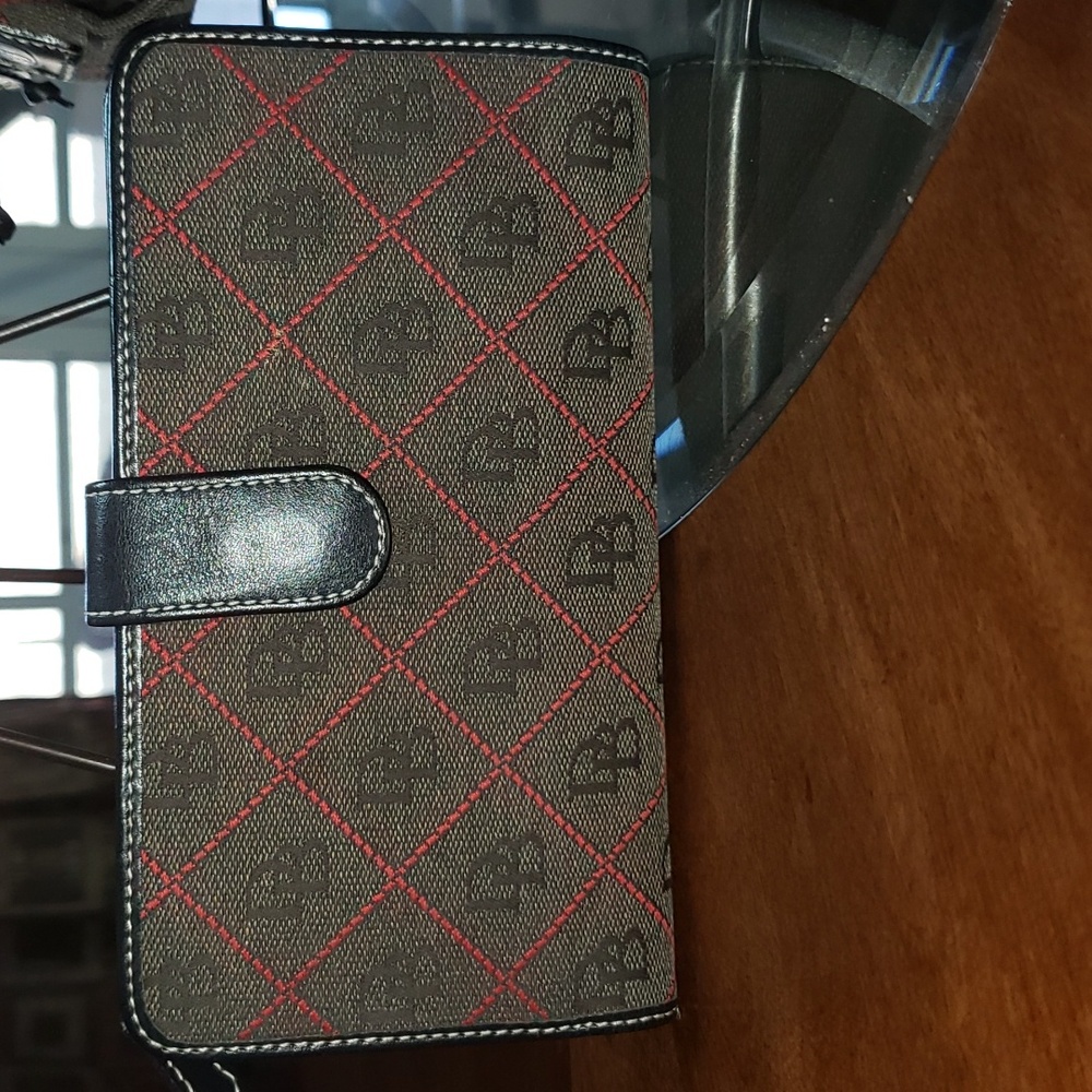 💘🖤💘 2 PC DOONEY & BOURKE SIGNATURE MONOGRAM CANVAS LEATHER PURSE WALLET SET - Picture 2 of 16